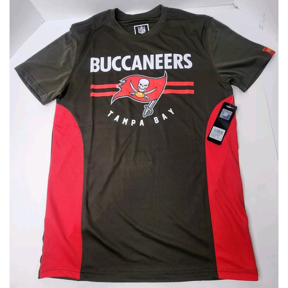 Tampa Bay Buccaneers T-Shirt Mens Medium x NFL Team Apparel Moisture Wicking Tee